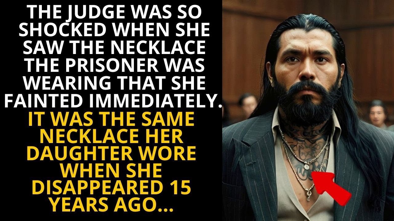 THE JUDGE WAS SO SHOCKED WHEN SHE SAW THE NECKLACE THE PRISONER WAS WEARING THAT SHE FAINTED...