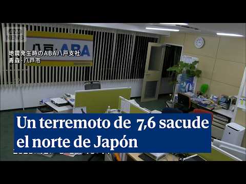 Un terremoto de magnitud 7,6 sacude el norte de Japón