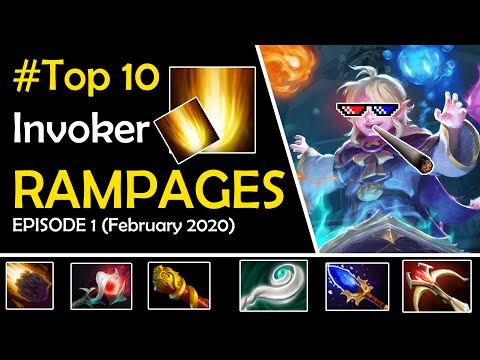 Dota 2 Top 10 Best Invoker Rampages Episode 1 (February 2020)