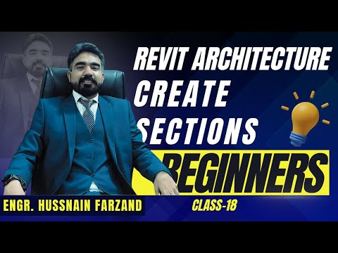 How to Create Sections in Revit Architecture | Complete (BIM) Tutorial | Urdu/Hindi |# 18