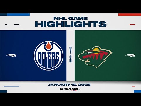 NHL Highlights | Oilers vs. Wild - January 15, 2025