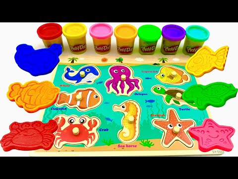 Let's Learn  and Make Sea Animals with Play Doh | Best Preschool Toddler Fun Toy Learning Video