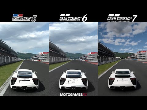 Gran Turismo 5 vs Gran Turismo 6 vs Gran Turismo 7 - Lexus LFA ‘10 at Fuji International Speedway