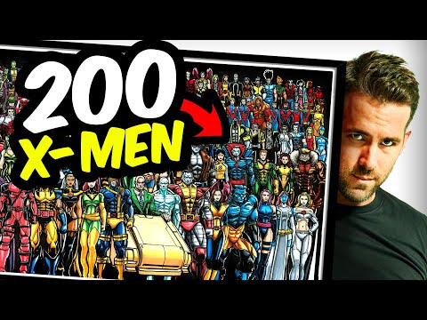 200 X-MEN in 1000 MINUTES? Drawing DEADPOOL+WOLVERINE in 1000m 100m 10m 1m & 10 Seconds!