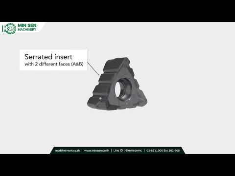 DoForce-Tri - Cost-effective shoulder milling cutter for high productivity - จำหน่ายโดย MIN SEN