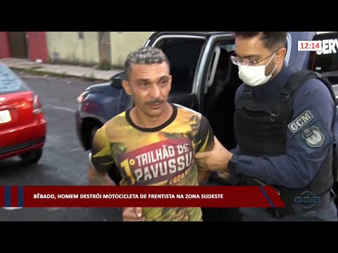 Bêbado, homem destrói motocicleta de frentista na zona sudeste 23 02 2023