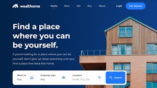 Real Estate Website Design Using HTML, CSS & JavaScript | Free Source 