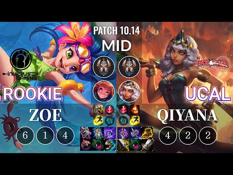 IG Rookie Zoe vs KT Ucal Qiyana Mid - KR Patch 10.14