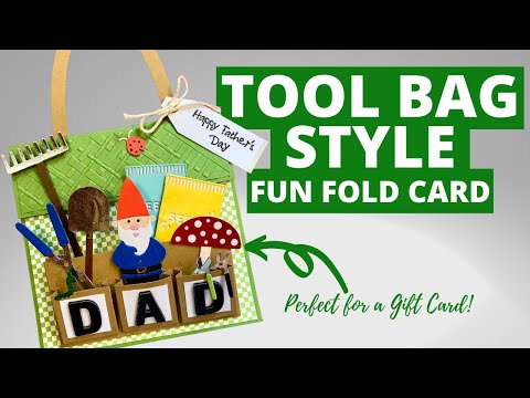Tool Bag Style Greeting Card! NO DIES NEEDED to Make the Card!!!