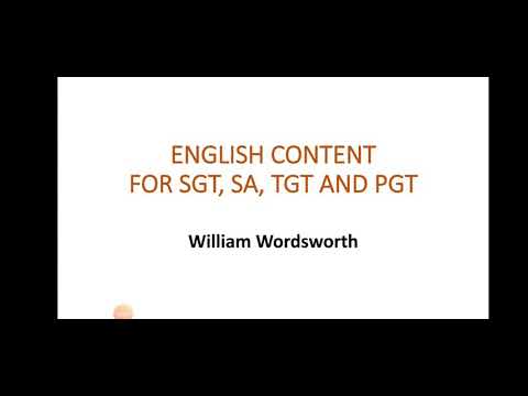 LEARN SGT AND SA CONTENT : WILLIAM WORDSWORTH