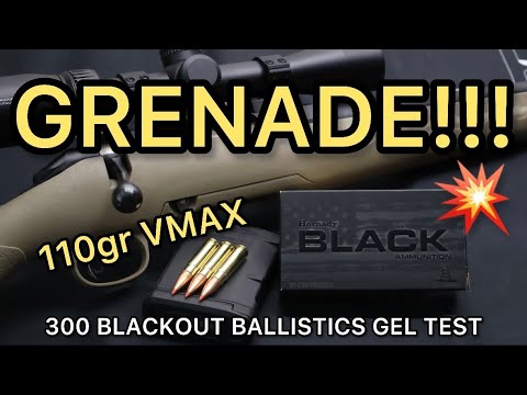 EXPLOSIVE!! 300 Blackout Hornady Black 110gr VMAX Ammo Test