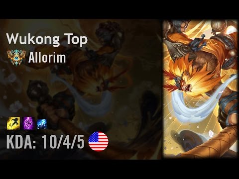 Wukong Top vs Gnar - Allorim - NA Challenger Patch 6.10