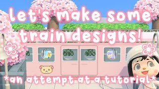 how to make train designs in animal crossing! || animal crossing new horizons