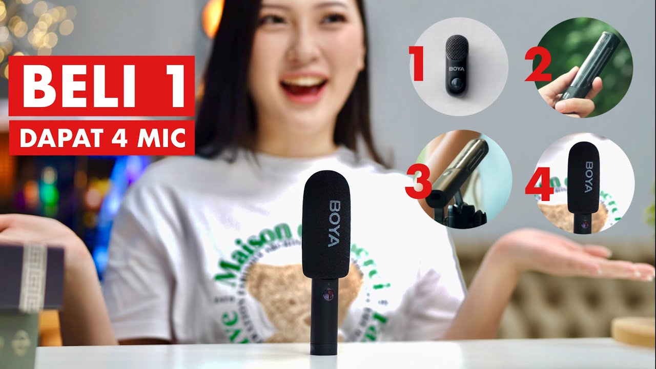 BOYA Magic Wireless Microphoe Review, Mic Clip On Bentuknya Lonjong
