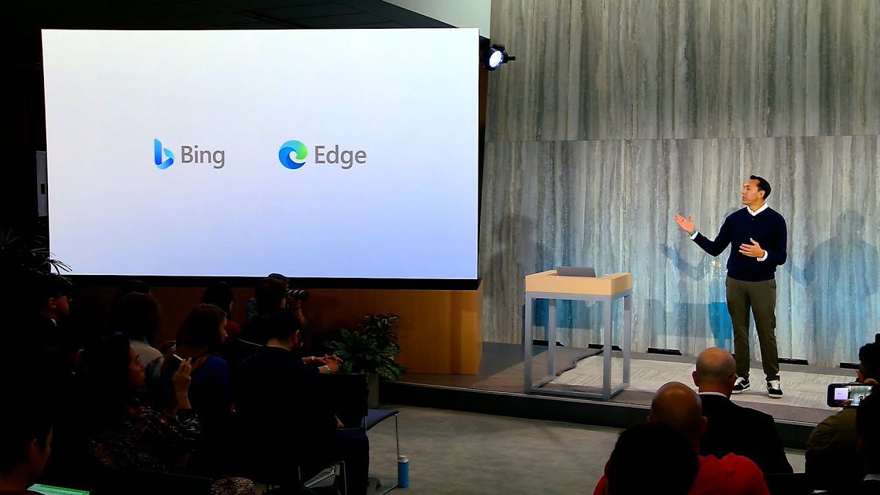 Yusuf Mehdi Demoes New Bing and Microsoft Edge Experience