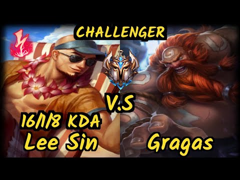 FLA Shrimp (LEE SIN) vs GRAGAS - 16/1/8 KDA JUNGLE CHALLENGER GAMEPLAY - BR