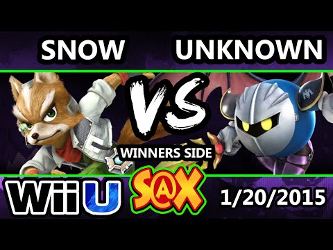S@X - Snow (Fox) Vs. CTRL | Unknown (Metaknight) SSB4 Bracket - Smash 4