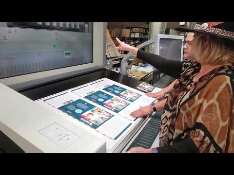 Heidelberg Speedmaster CX102 Press check, aqueous soft touch coating