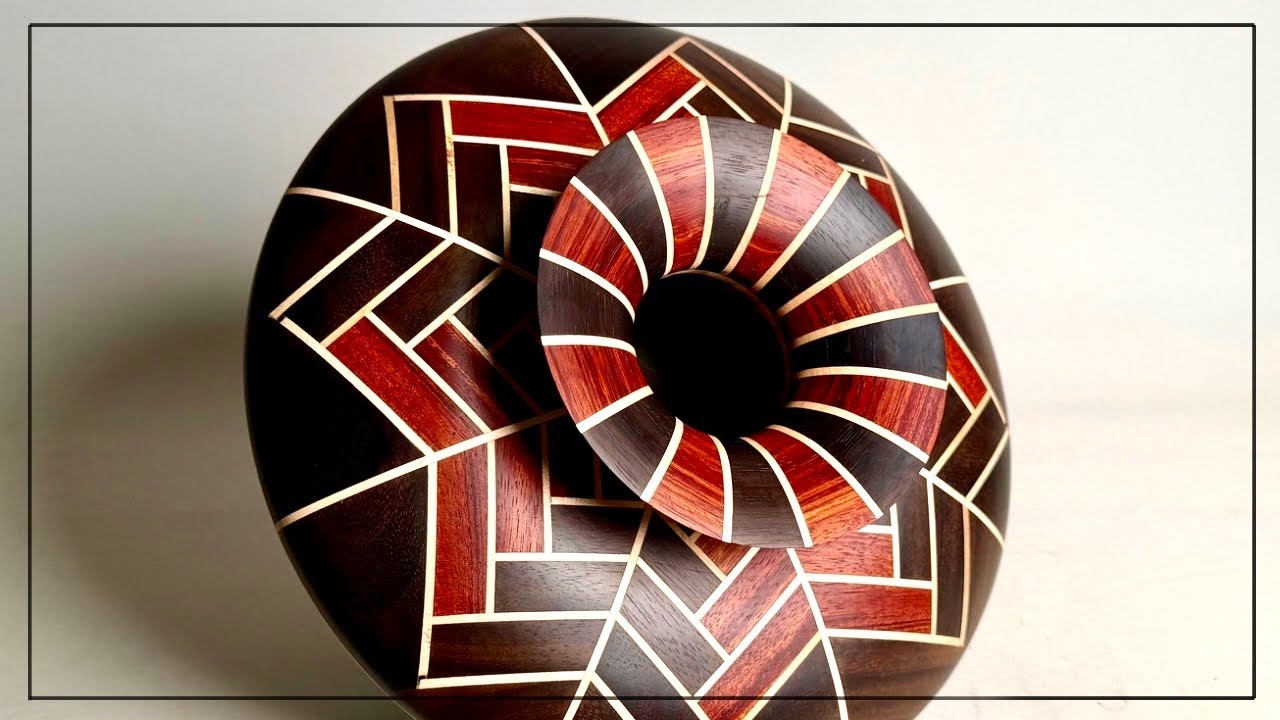 How to Make a Herringbone Pattern into a Wooden Vessel, woodturning