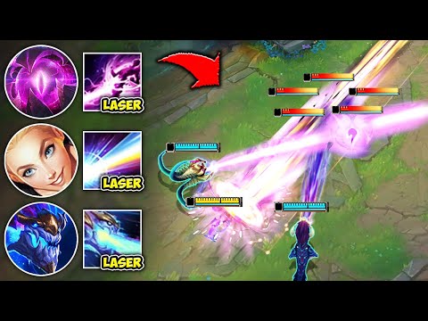 We played a TRIPLE Laser comp and incinerated the enemies (OUR FIRST 3 CHAMP COMP)