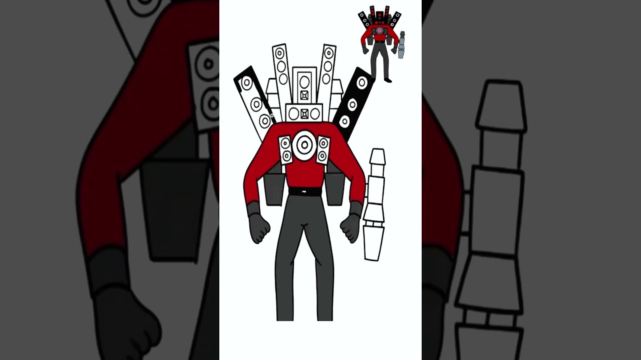 Draw Upgrade Titan Speaker man Skibidi Toilet #shorts