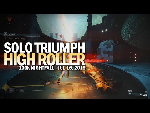 Solo "High Roller" Triumph This Week (100k Nightfall) [Destiny 2]