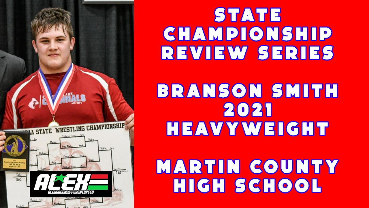 State Wrestling Championship match review w/ Branson Smith (Martin County; 2021 HWT.)