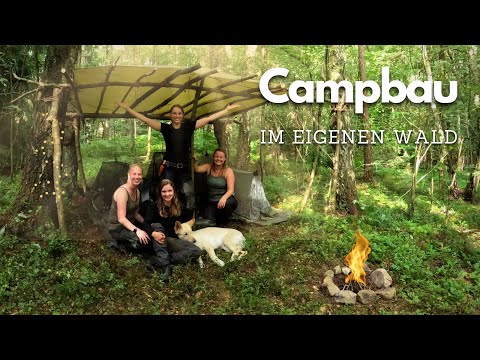 Building a Bushcraft Shelter | Outdoor Camp | Camp Construction + Cooking & Sleeping | Sabrina Ou...