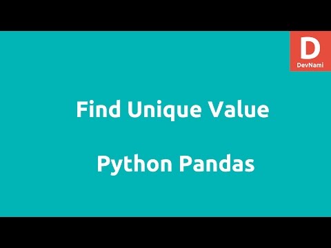 Python Pandas Find Unique Values