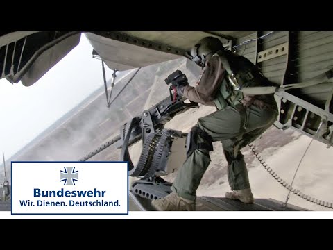 Helidust: Einsatzvorbereitung mit Staublandung und scharfem Schuss