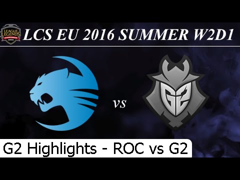 ROC vs G2 Game 2 Highlights - LCS EU Summer 2016 W2D1M4 Roccat vs G2 Esports