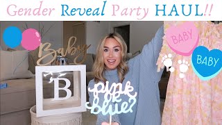 GENDER REVEAL PARTY HAUL | DOLLAR TREE PRTY SUPPLIES | AMAZON HAUL | HOBBY LOBBY PARTY SUPPLIES