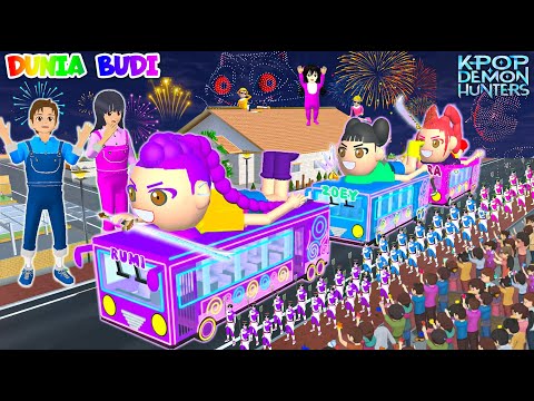 Yuta Mio Pawai Bus RUMI MIRA ZOEY KPOP DEMON HUNTER Keliling Kota Sakura | Baby Celine Ikut Naik🥳