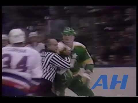 NHL Jan. 6, 1987 Brian Curran,NYI v Larry DePalma,MIN (almost) New York Islanders Minnesota North St