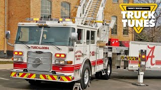 Fire Truck for Children | Truck Tunes for Kids | Twenty Trucks Channel | Hook and Ladder Truck
