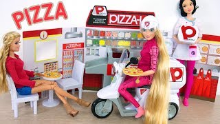Barbie Pizza LA Delivery Store Japanese Toy Toko mainan Barbie Pizza Barbie Pizza loja de brinquedos