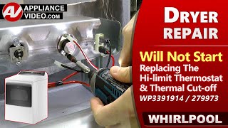 Dryer not Starting - Diagnostic & Repair - Hi limit + Cutoff Thermostat by Factory Technician