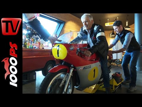 Giacomo Agostini startet MV Agusta 500 - IRRER SOUND im Top Mountain Crosspoint