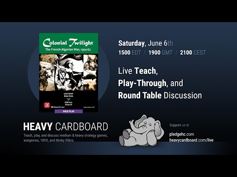 Colonial Twilight Solo Teaching, Play-through, & Round table by Heavy Cardboard