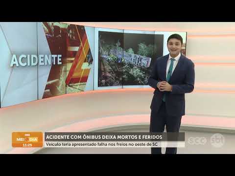 Acidente com ônibus deixa mortos e feridos no oeste de SC | Trânsito | SCC Meio-Dia