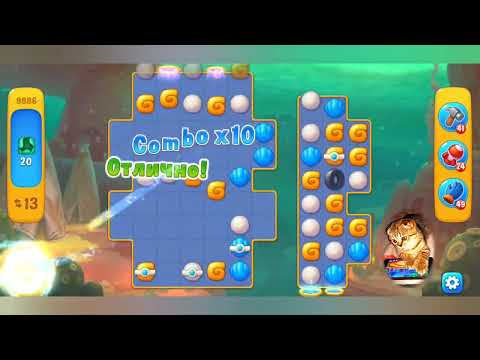 Fishdom 2022, no Boosters,   9886   level  -  прохождение без бустеров,   9886  уровень.