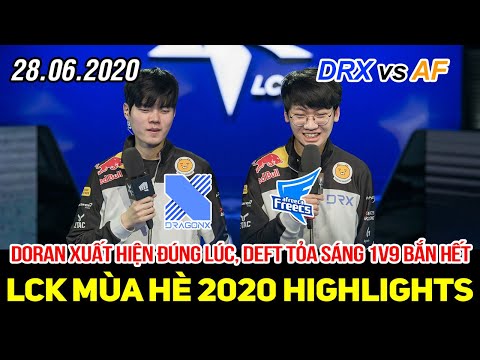 [LCK 2020] DRX vs AF Game 2 Highlights | Siêu xạ thủ Deft tỏa sáng rực rỡ 1v9 gánh team lật kèo