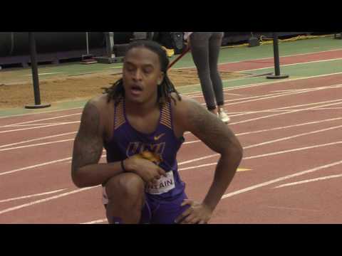 UNI track and field 2017 Indoor MVC Championships - Daurice Fountain 60m hurdles 3rd