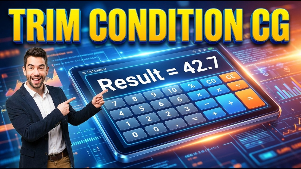 Trim Condition Cg Interactive Calculator