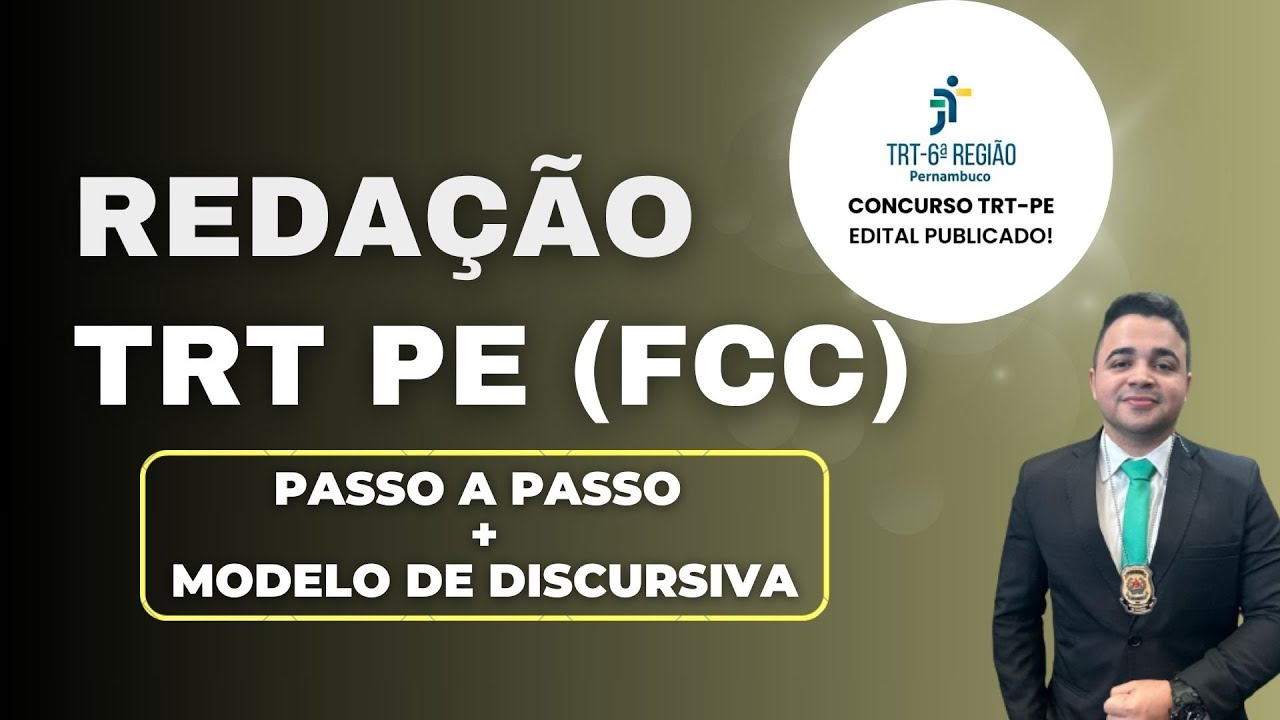 Redação TRT 06 PE (FCC):  Passo a passo e modelo de redação | Redação Pontual