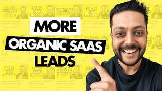 SaaS Content Marketing: How To Get More Organic SaaS Leads Fast