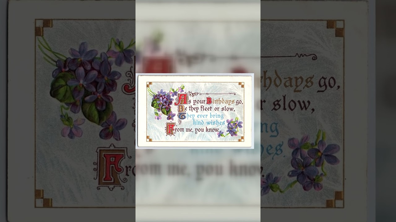 YAE Series 701N, Divided Back Birthday Postcard, 1911 Postmark Video