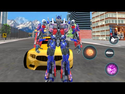 Optimus Prime Multiple Transformation Jet Robot Car Games Unlocked level #15 Best Android Gameplay