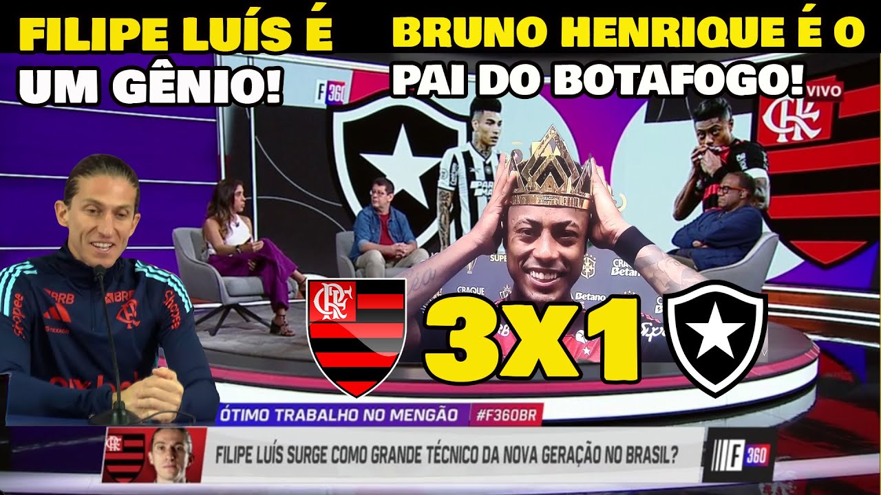 IMPRENSA SE RENDE AO FILIPE LUÍS! "UM FENÔMENO" BRUNO HENRIQUE É O PAI DO BOTAFOGO!