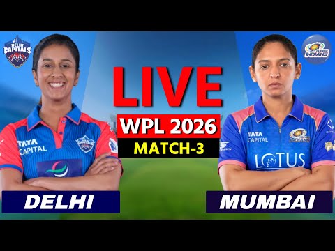 WPL Live Match Today : Mumbai vs Delhi, 3rd T20 - Live Cricket Match Score & Commentary | MI Vs DC